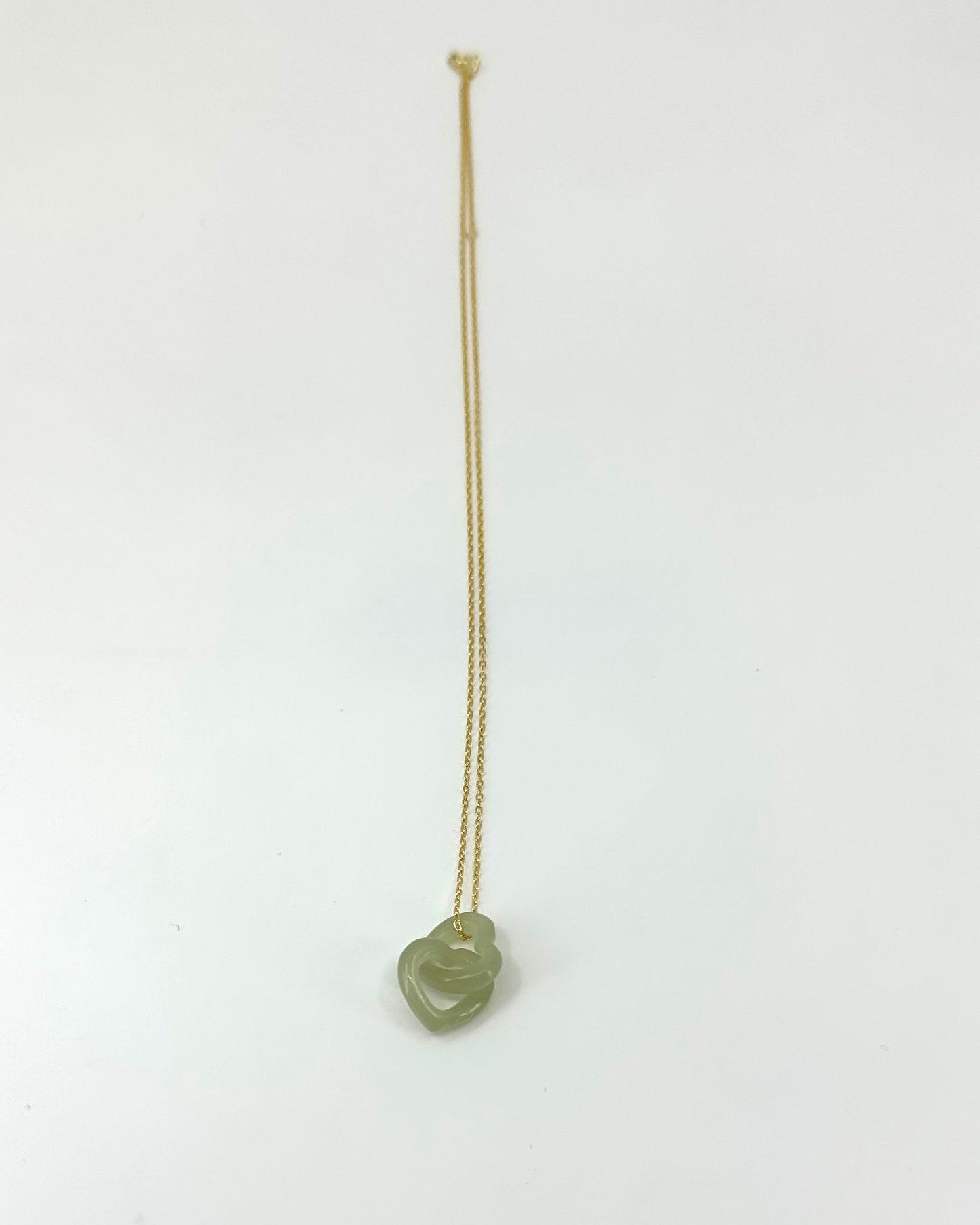 LILA DOUBLE HEART LINK NECKLACE