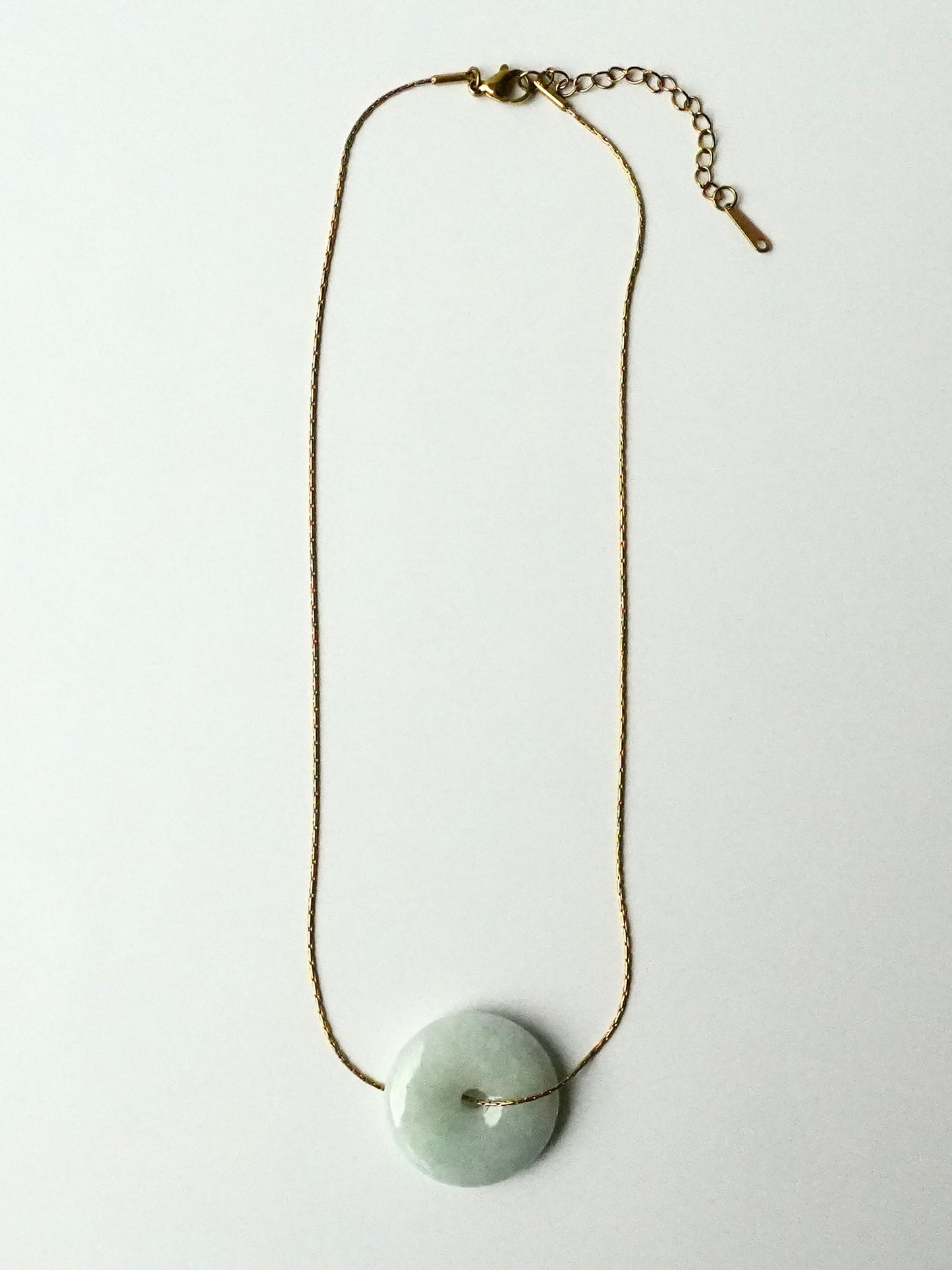 LETTIE JADE BUTTON NECKLACE