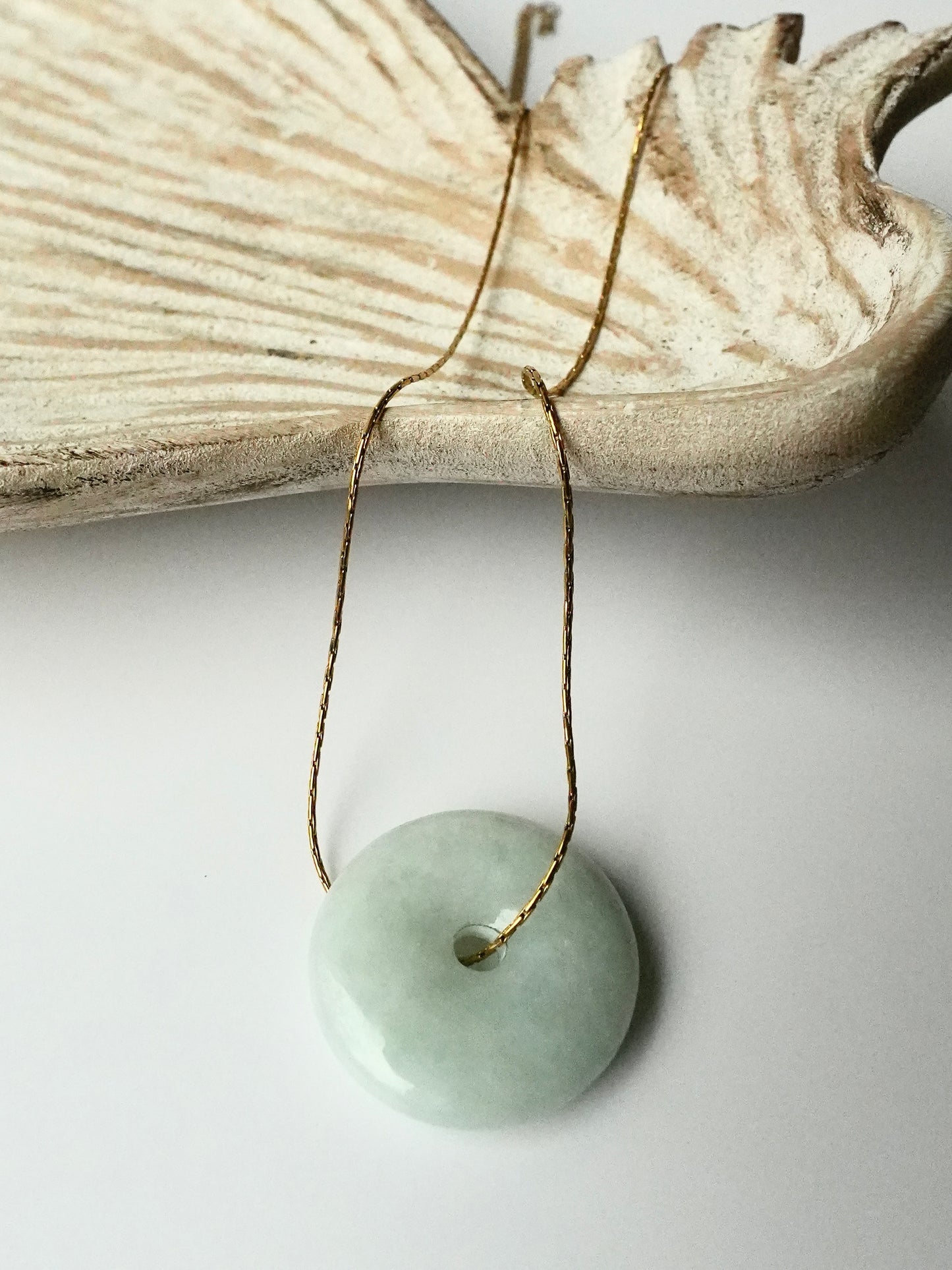 LETTIE JADE BUTTON NECKLACE
