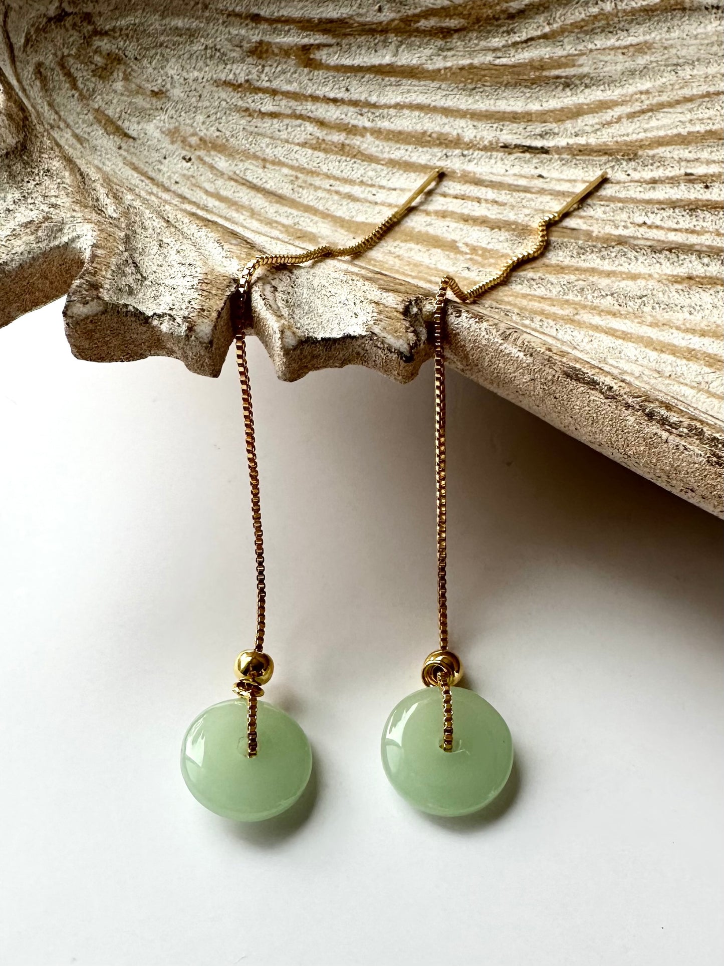 RUNI JADE BUTTON EARRINGS