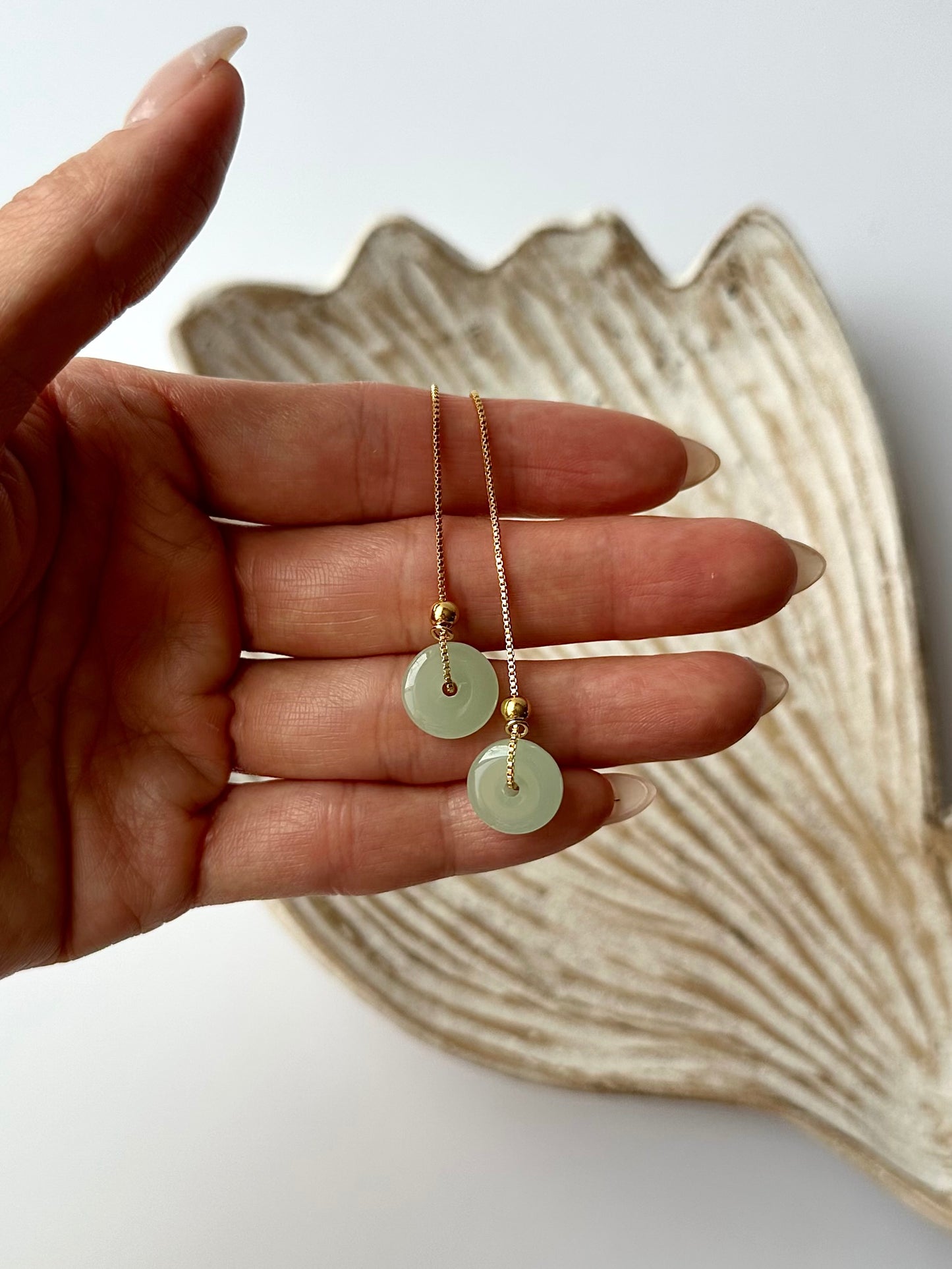 RUNI JADE BUTTON EARRINGS