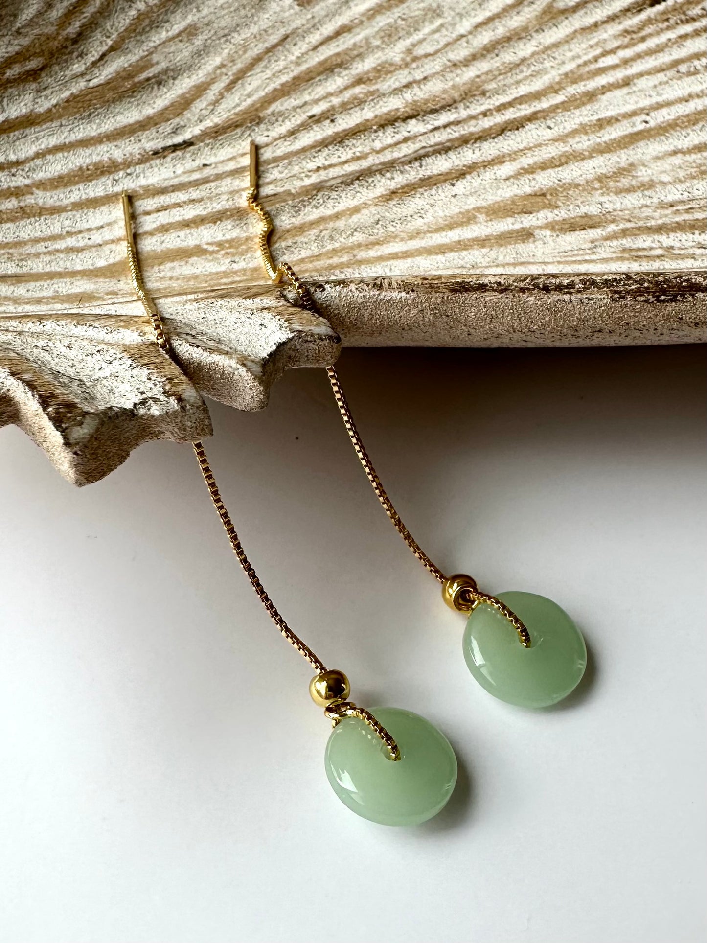 RUNI JADE BUTTON EARRINGS