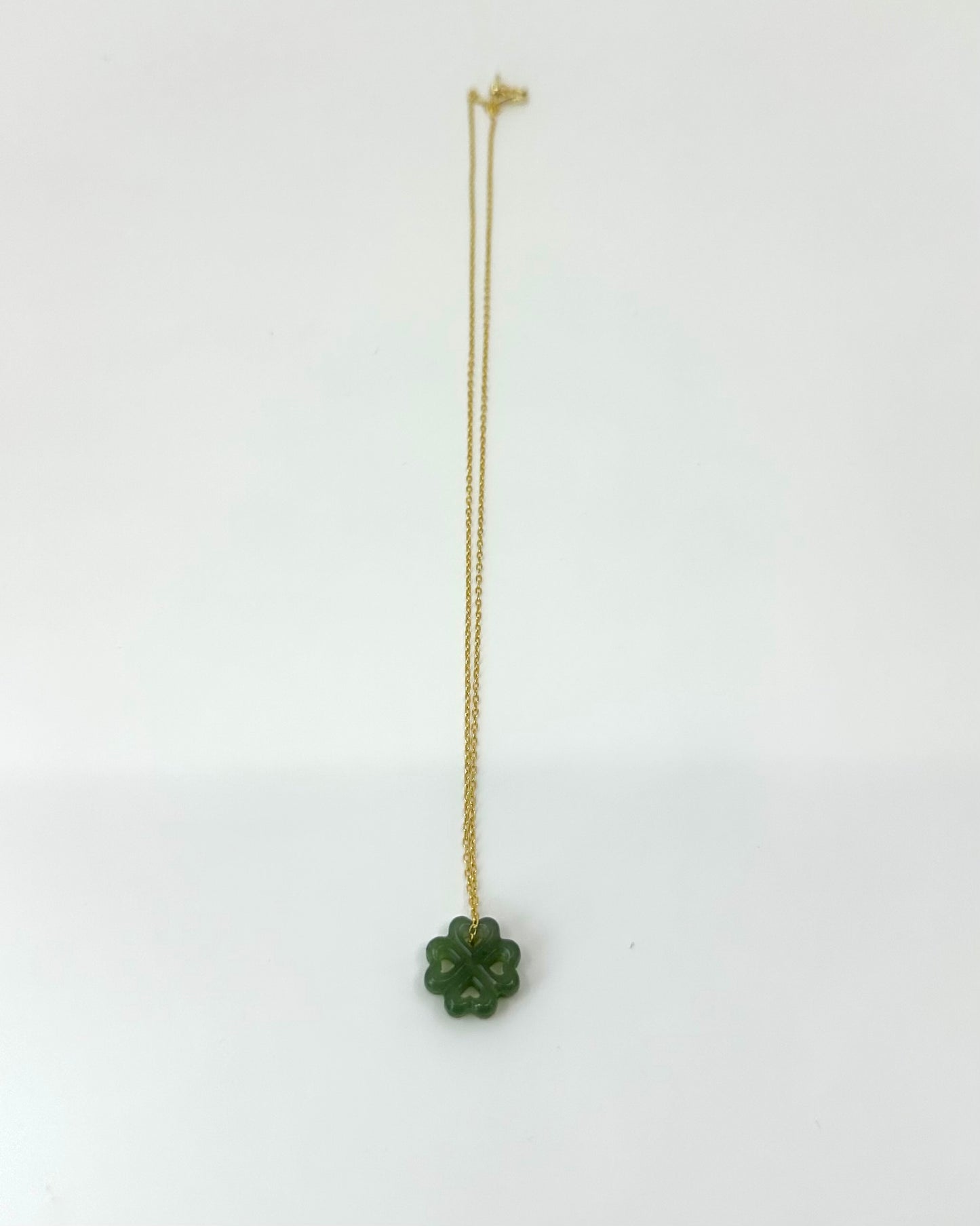 FAYE FOUR LEAF CLOVER JADE NECKLACE