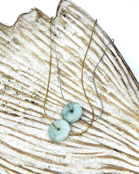 SOPH JADE SAFTETY BUTTON NECKLACE