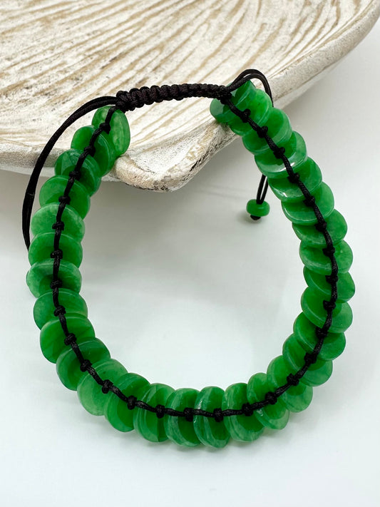 Aurora Jade Button Bracelet