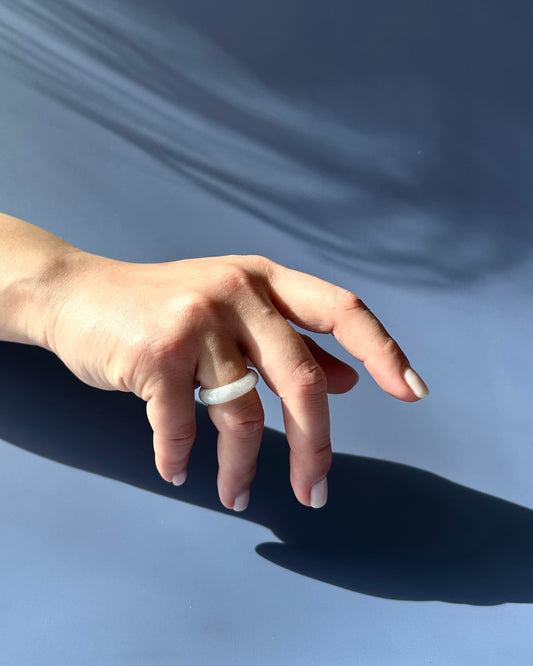 SUSEE WHITE JADE RING